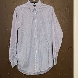 Croft & Barrow blue & white striped dress shirt